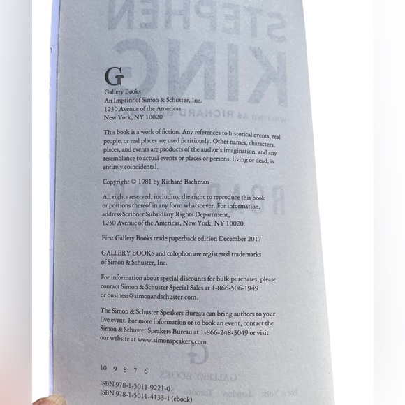 Roadwork Stephen King writing as Richard Bachman Soft Cover Book Novel - Picture 3 of 5